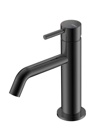 DeRicci DE0321-PB Pin-Lever Basin Mixer - Polished Black