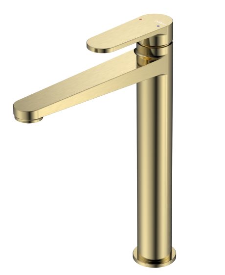 DeRicci DE0426-BB Tall Single-Lever Basin Mixer Brushed Brass