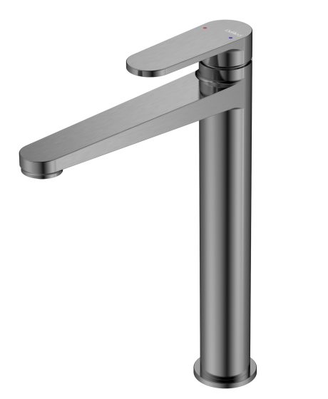 DeRicci DE0426-GM Tall Single-Lever Basin Mixer Gunmetal