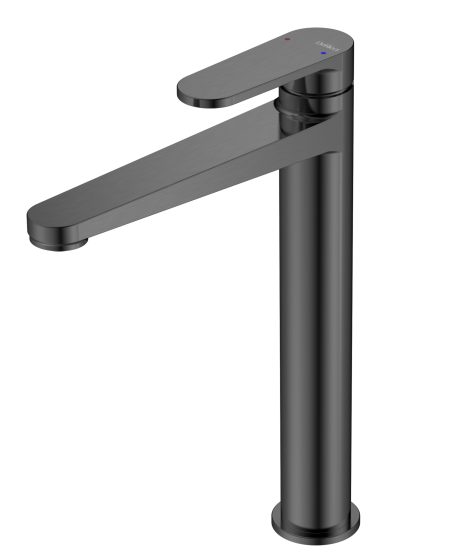 DeRicci DE0426-MG Tall Single-Lever Basin Mixer Dark Gunmetal