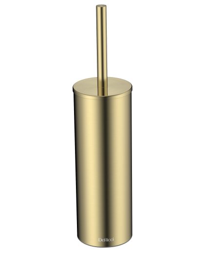 DeRicci DE8202-BB Brass Toilet Brush Holder - Brushed Brass
