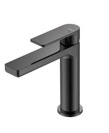 DeRicci DE82501-PB Architectural Basin Mixer Polished Black