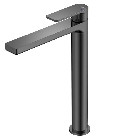 DeRicci DE82506-PB Tall Architectural Basin Mixer Polished Black