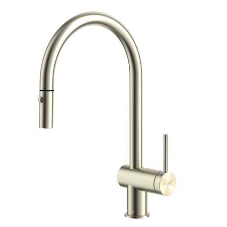 DeRicci DE-2922-GG Single-Handle Pull-Down Kitchen Faucet – Gold Italian Design