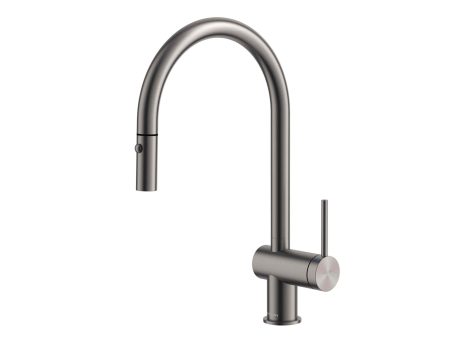 DeRicci DE-2922-GM Single-Handle Pull-Down Kitchen Faucet – Gunmetal Italian Design