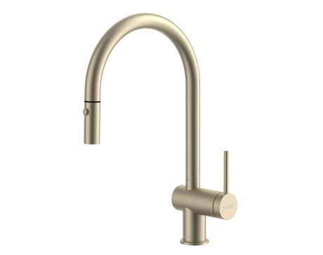 DeRicci DE-2922-MOBG Single-Handle Pull-Down Kitchen Faucet – Mocha Brushed Gold Italian Design