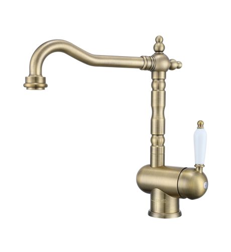 DeRicci DE-72723P-GG Single-Handle Traditional Kitchen Faucet – Gold Italian Design
