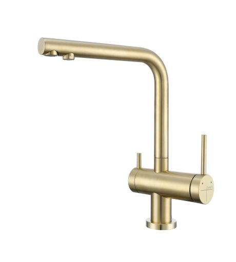 DeRicci DE-D7H2A9Z-BG 3-Way Filter Kitchen Faucet – Brushed Gold Italian Design