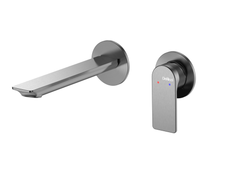DeRicci Wall-Mounted Waterfall Bath Mixer DE-0422B-GM – Gunmetal