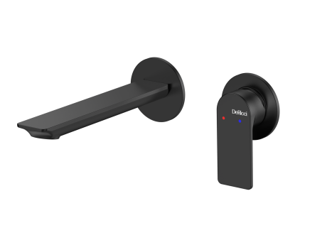 DeRicci Wall-Mounted Waterfall Bath Mixer DE-0422B-MB – Matte Black