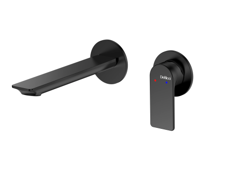 DeRicci Wall-Mounted Waterfall Bath Mixer DE-0422B-PB – Polished Black