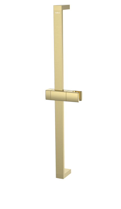 DeRicci Square Sliding Shower Rail DE-0809-BB – Brushed Brass