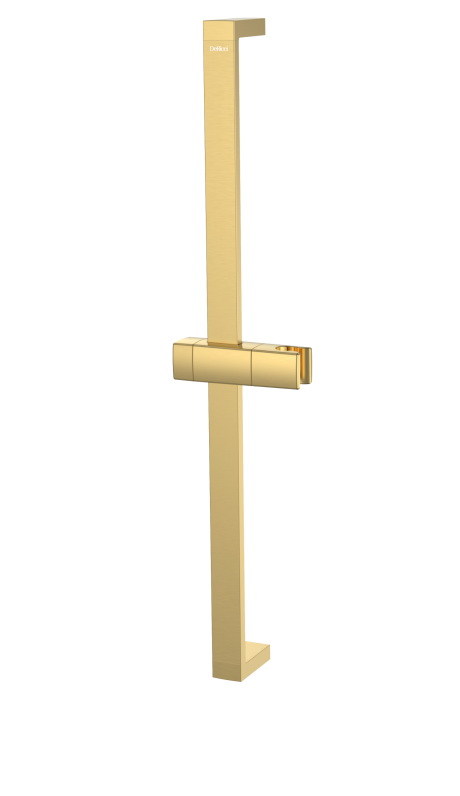 DeRicci Square Sliding Shower Rail DE-0809-BG – Brushed Gold
