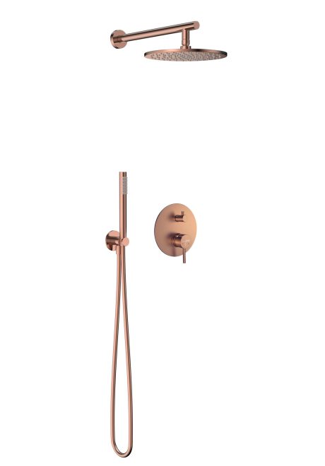 DeRicci Concealed Manual Shower System DE-520-BRG – Brushed Rose Gold