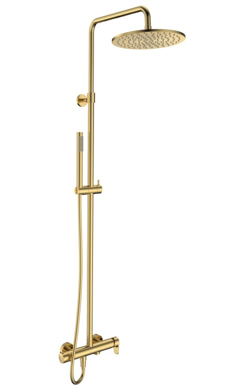 DeRicci Manual Dual-Function Shower Column DE-5220F-BG – Brushed Gold