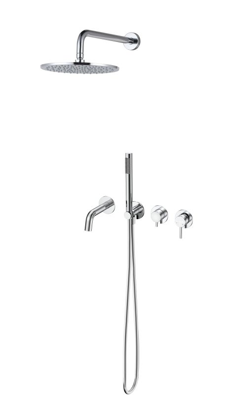 DeRicci Concealed Manual Bath & Shower System DE-530-CP – Polished Chrome