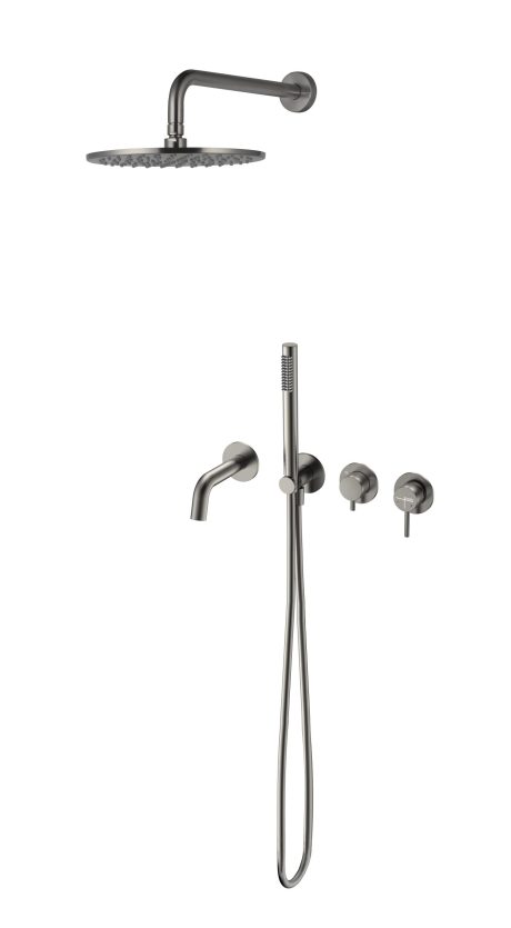 DeRicci Concealed Manual Bath & Shower System DE-530-GM – Gunmetal