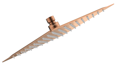 DeRicci Ultra-Slim Square Rain Shower Head DE-80006-BRG – Brushed Rose Gold