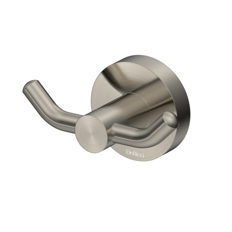 DeRicci Double Robe Hook DE-8125-BN – Brushed Nickel