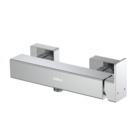 DeRicci Square Exposed Manual Shower Mixer DE-81902-CP – Polished Chrome