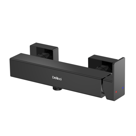 DeRicci Square Exposed Manual Shower Mixer DE-81902-PB – Polished Black