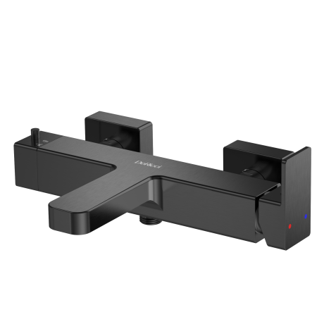 DeRicci Square Exposed Manual Bath & Shower Mixer DE-81903-MG – Dark Gunmetal