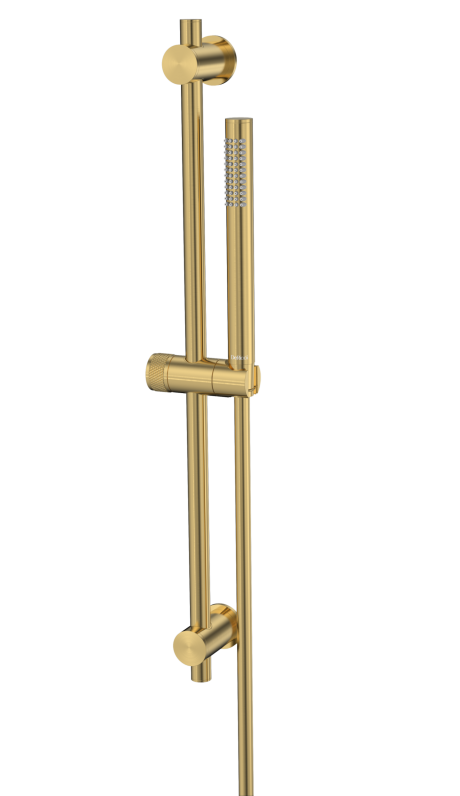 DeRicci Knurled Sliding Shower Rail DE-T0705-BG – Brushed Gold