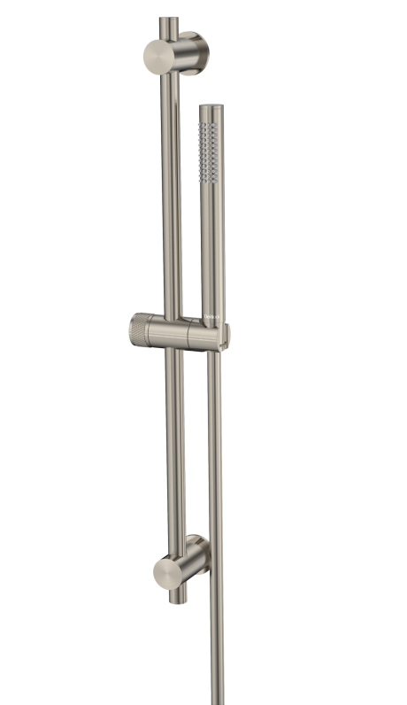 DeRicci Knurled Sliding Shower Rail DE-T0705-BN – Brushed Nickel