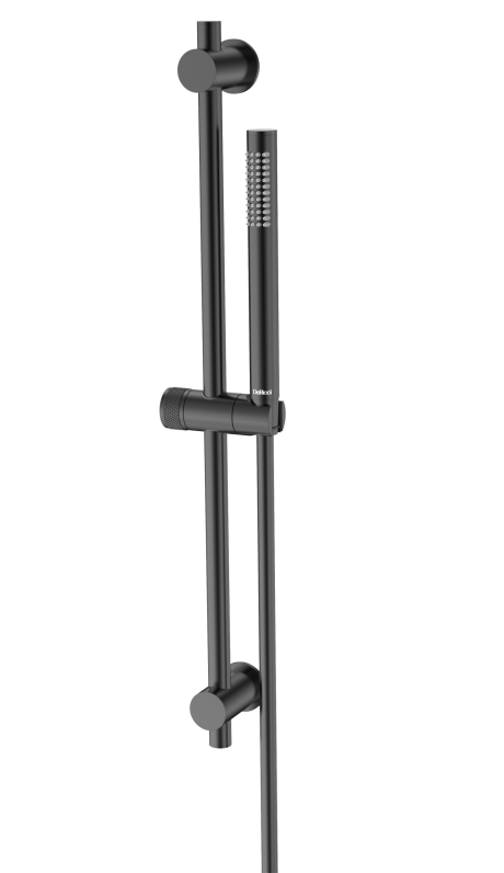 DeRicci Knurled Sliding Shower Rail DE-T0705-MB – Matte Black