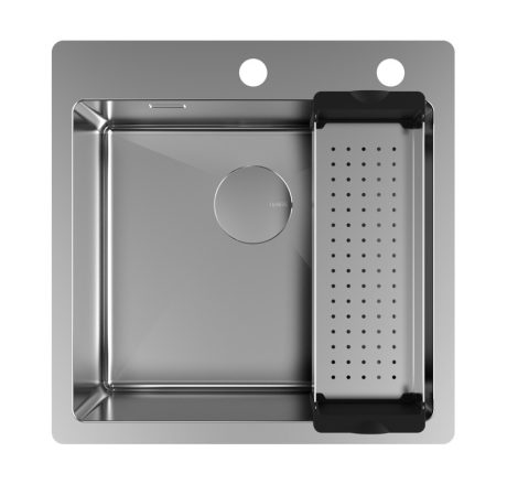 DeRicci HMS4540R15SS Professional Series Kitchen Sink - Stainless Steel 50.4x50.4x21