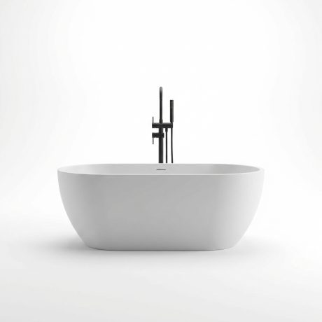 DeRicci Capri Luxury Freestanding Natural Stone Bathtub - White 1500x700x560