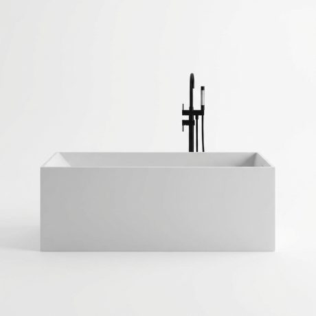 DeRicci Maggiore Luxury Freestanding Natural Stone Bathtub - White 1600x720x560